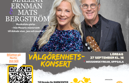 Malena Ernman & Mats Bergström - Välgörenhetskonsert 27/9 16:00